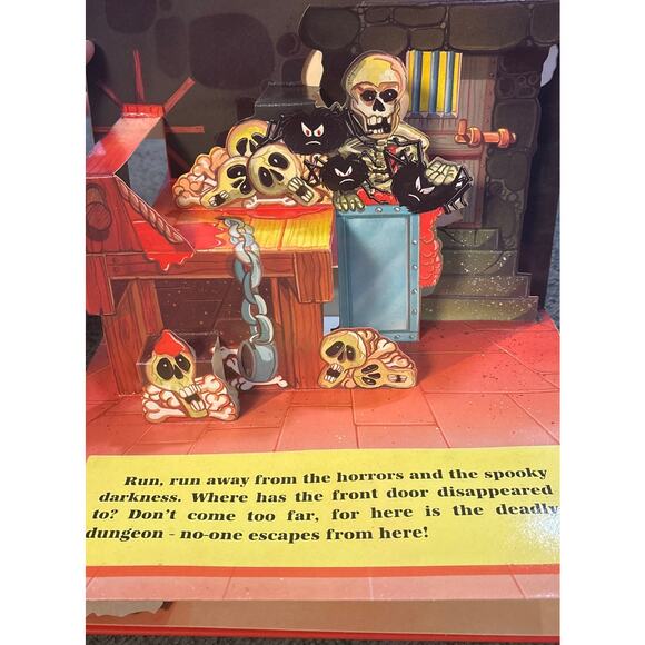 Mortal Mansion Pop-Up Book 1995 Grandreams Vintage Halloween Scary Complete - Picture 5 of 8